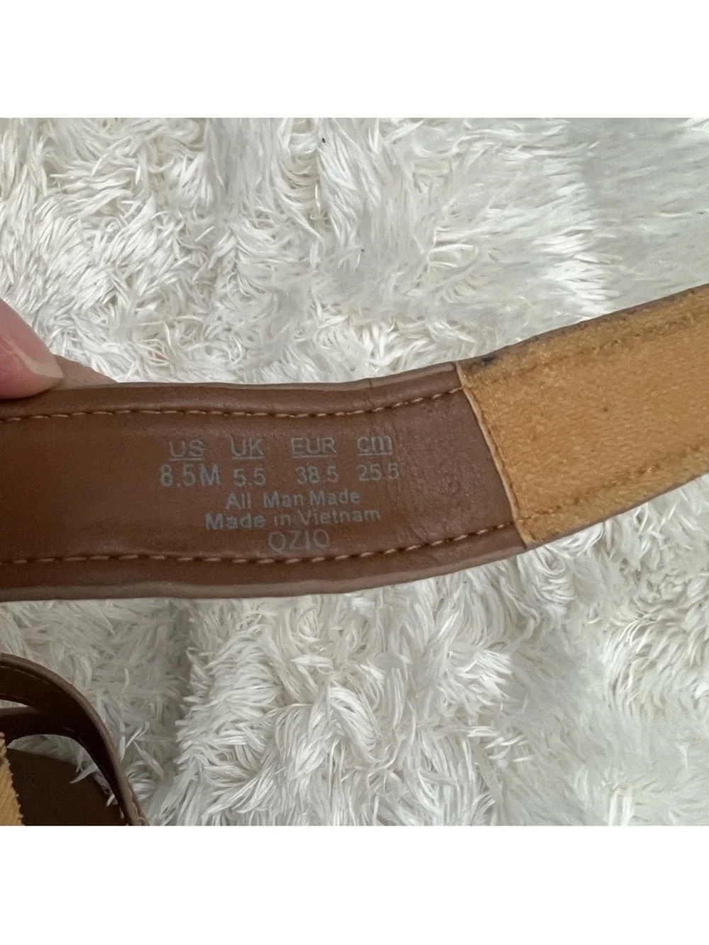 Franco Sarto Snake Print Cork Platform Wedge Sandals Women’s 9.5 Leather